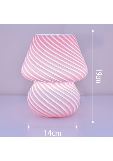 Cbtx Ta-033 Mantar Lamba Cam Masa  - Şerit Pembe