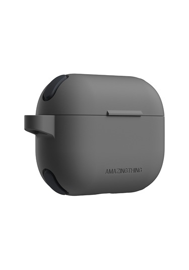 Airpods Pro 2 Uyumlu Amazingthing Airbag Köşe Tasarımlı Omni Serisi Silikon Kapak Siyah