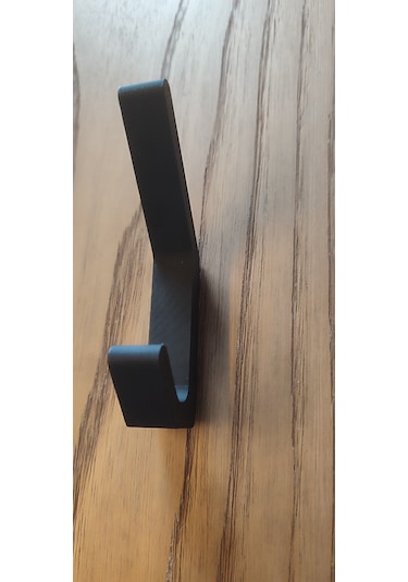 Hepsi3boyutlu - 5 Adet Siyah Kanca Askılık Siyah