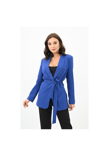 Kadın Kuşaklı Blazer Ceket 9004-1-24 001