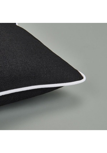 Evidea Soft Ethnic Biyeli Kırlent - Siyah - 30x50 Cm Siyah