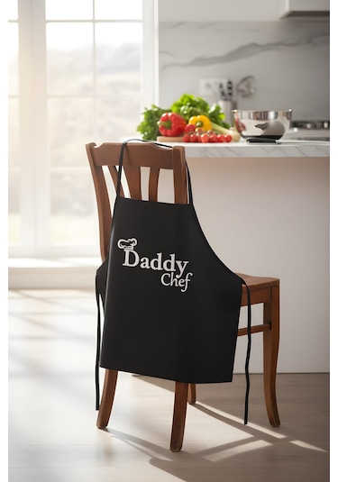 Daddy Chef - Siyah Mutfak Önlüğü Renkli
