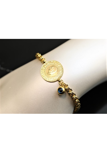 Çeyrek Altınlı Künye-bileklik Sarı Sarı Altın