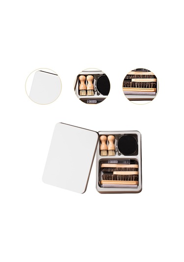 Homyl Dericilik Için Ayakkabı Bakımı Ve Lehçe Kiti Metal Siyah