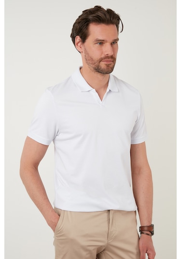 Buratti Regular Fit Pamuklu Erkek Polo Yaka T Shirt 5902141 Beyaz