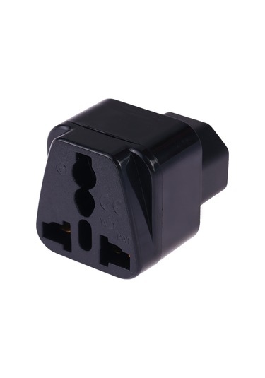 Taşınabilir Evrensel Soket - C14 Erkek Fiş Ups Pdu Apc Bilgisayar Sunucusu Güç Adaptörü Seyahat Şarj Cihazı Siyah