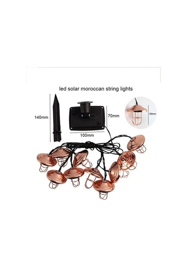 Tongxida 4m 10led'li Güneş Enerjili Açık Hava Koridor Işık Dizisi Ip65 Demir Festivali Dekorasyon Işık Dizisi Diğer Diğer