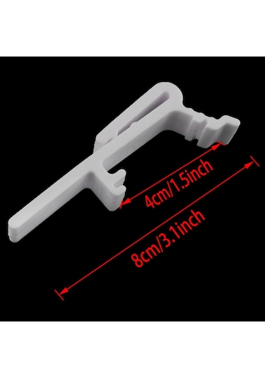 Hfambition Dikey Panjur Klipleri - 8'li Beyaz Plastik Perde Askısı Seti
