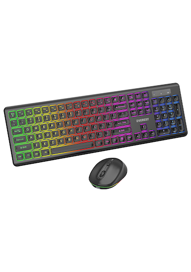 Everest Km-319bt Siyah 2.4g+bt1+bt2 Çoklu Cihaz Bağlantılı Q Set