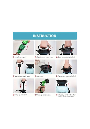 Willowhaven 2025 1.32gal Taşınabilir Kamp Duş Seti - Plaj Pompası Manuel Dalga Yıkama