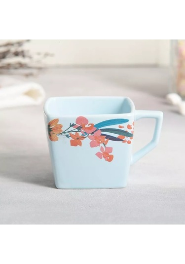 Denezo Mavi Seramik Çay Kupası 150 Ml Ve Tabağı 244856585 Açık Mavi