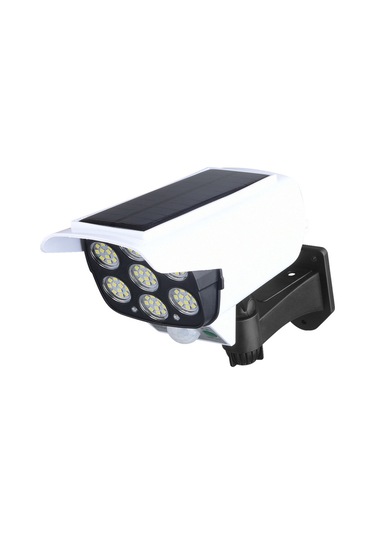 Qingmipy Güneş Enerjili Dış Mekan Aydınlatma Led Simülasyon Kamera Güvenlik Işığı, Hırsızlık Önleyici Siyah