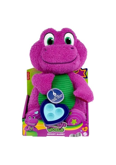 Fisher Price Barneys World Sensory Barney Peluş Oyuncak Hyg89 Mor - Yeşil