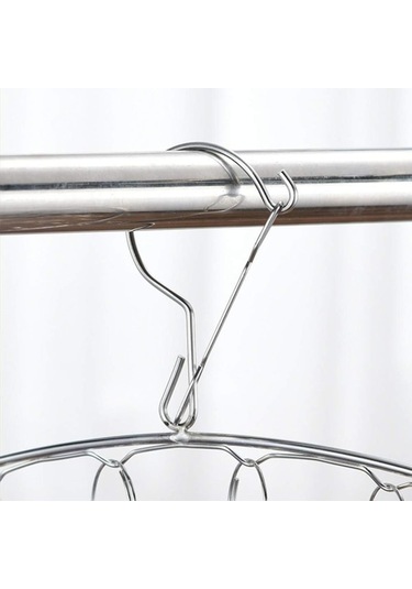 Damlama Askılı Paslanmaz Çelik Kurutma Rafı, Çamaşır İpi, Askı Rafı, İç Çamaşırı Ve Çoraplar İçin 10 Klipsli Rüzgar Geçirmez Kurutma Rafı Diğer