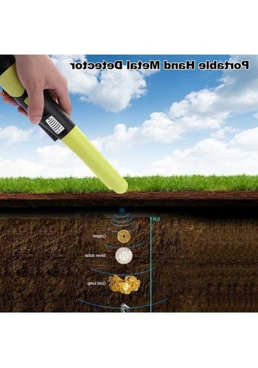 Pazly Taşınabilir Yüksek Hassasiyetli Altın/metal Dedektörü, Tek Tuş Led Göstergeli, Sarı Dokuma Kılıf Çantası, Kullanışlı Hazine Arama Aleti