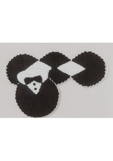 Devigo El Örgüsü Banyo Lifi Damat Bohçası 2'li Set Çeyizlik Üçgen Damatlık