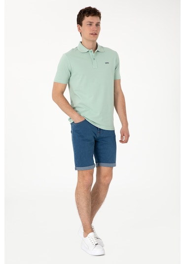 U.S. Polo Assn. Erkek Regular Fit Polo Yaka Su Yeşili Basic Tişört 50306007-VR048 U.S. Polo Assn. Erkek Regular Fit Polo Yaka Su Yeşili Basic Tişört 50306007-VR048