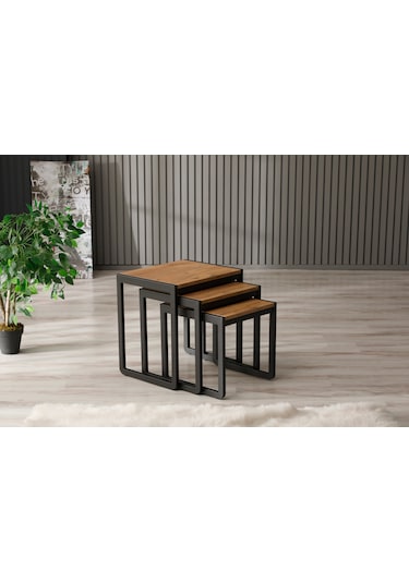 Arpelia Üçlü Zigon Sehpa 50x40x52/45x40x46/40x40x40