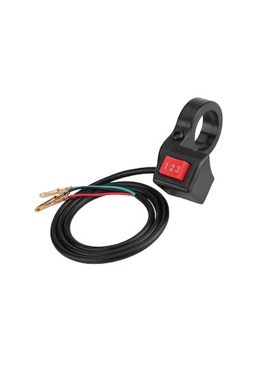 Yaozixa Motosiklet, Elektrikli Bisiklet Ve Scooter İçin 3 Vitesli Elektrikli Kumanda Anahtarı - 22mm Çapında Sağlam Plastik Ve Metal Yapı