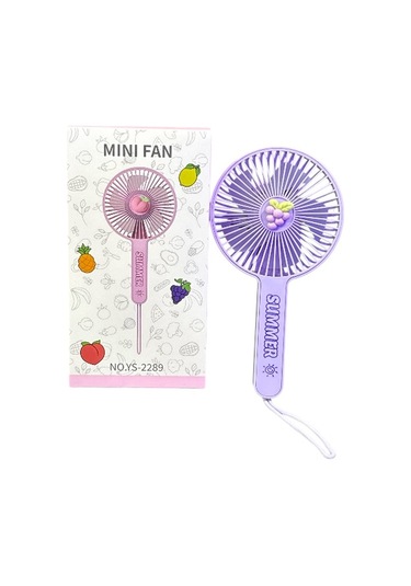 Avuç İçi Taşınabilir Şarjlı Vantilatör Mini El Fanı Ys-2289 Mor