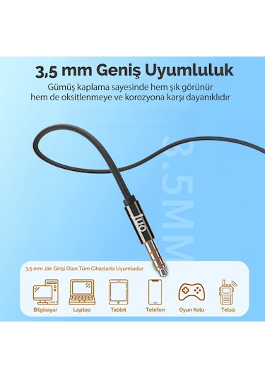 Juo 3.5mm Jack Girişli Mikrofonlu Kablolu Kulak İçi Kulaklık Diğer