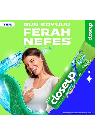 Close Up Diş Macunu Menthol Fresh Ağız Bakım Suyu Etkili 4 x 50 ML