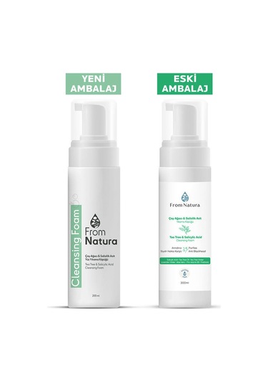 From Natura Çay Ağacı Ve Salisilik Asit Yıkama Köpüğü 200 Ml
