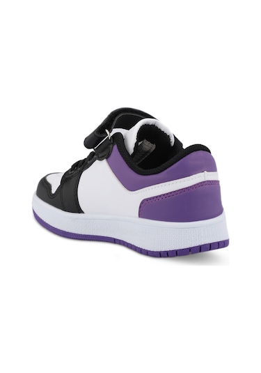 Slazenger PRINCE I Çocuk Cırt Cırtlı Beyaz / Mor Günlük Spor Ayakkabısı