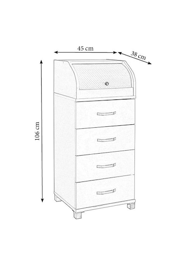 Mobilya Sarayı Çekmeceli Kiler Dolabı Ekmeklik