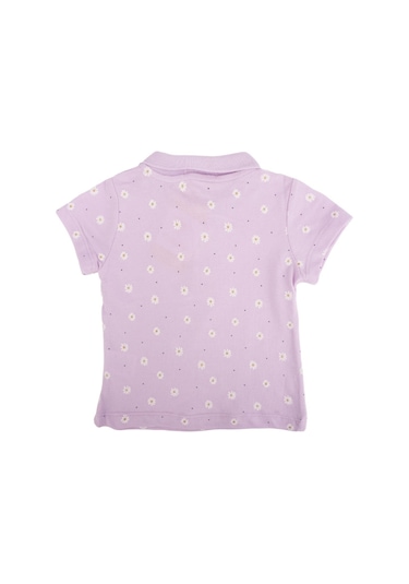 Bebelop Papatya Desenli Polo Yaka T-shirt 001