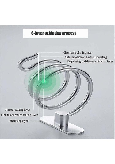 Ganzhoushop 1 Adet - Banyo Saç Kurutma Makinesi Rafı - Alüminyum Saç Kurutma Makinesi Rafı - Kare Tabanlı Gümüş Delme Gerektirmeyen Kurulum Çok Renkli