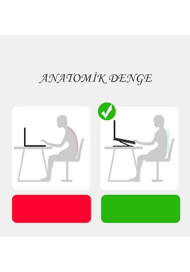 Çelik Düz Model Katlanır Laptop Standı Dizüstü Bilgisayar Tablet