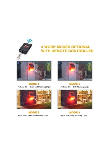 1290 Güneş Enerjili Sensörlü Alarm Yabani Hayvan Kovucu 120db