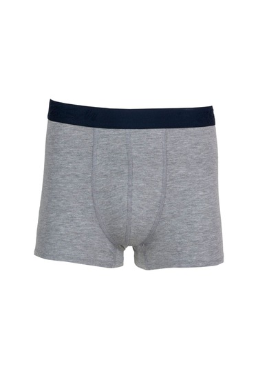 Erkek Modal Pamuk Dıştan Lastik Yüksek Kalite Yumuşak Rahat Boxer Gri