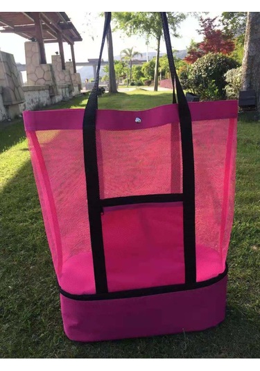 Shineyee Siyah Dışarıda Piknik Çantası: Isı Yalıtımı Sağlar, Karpuzluk Tutar, Ağaç Kumaşı Plaj Çantası, Çok Amaçlı Buz Çantası Siyah