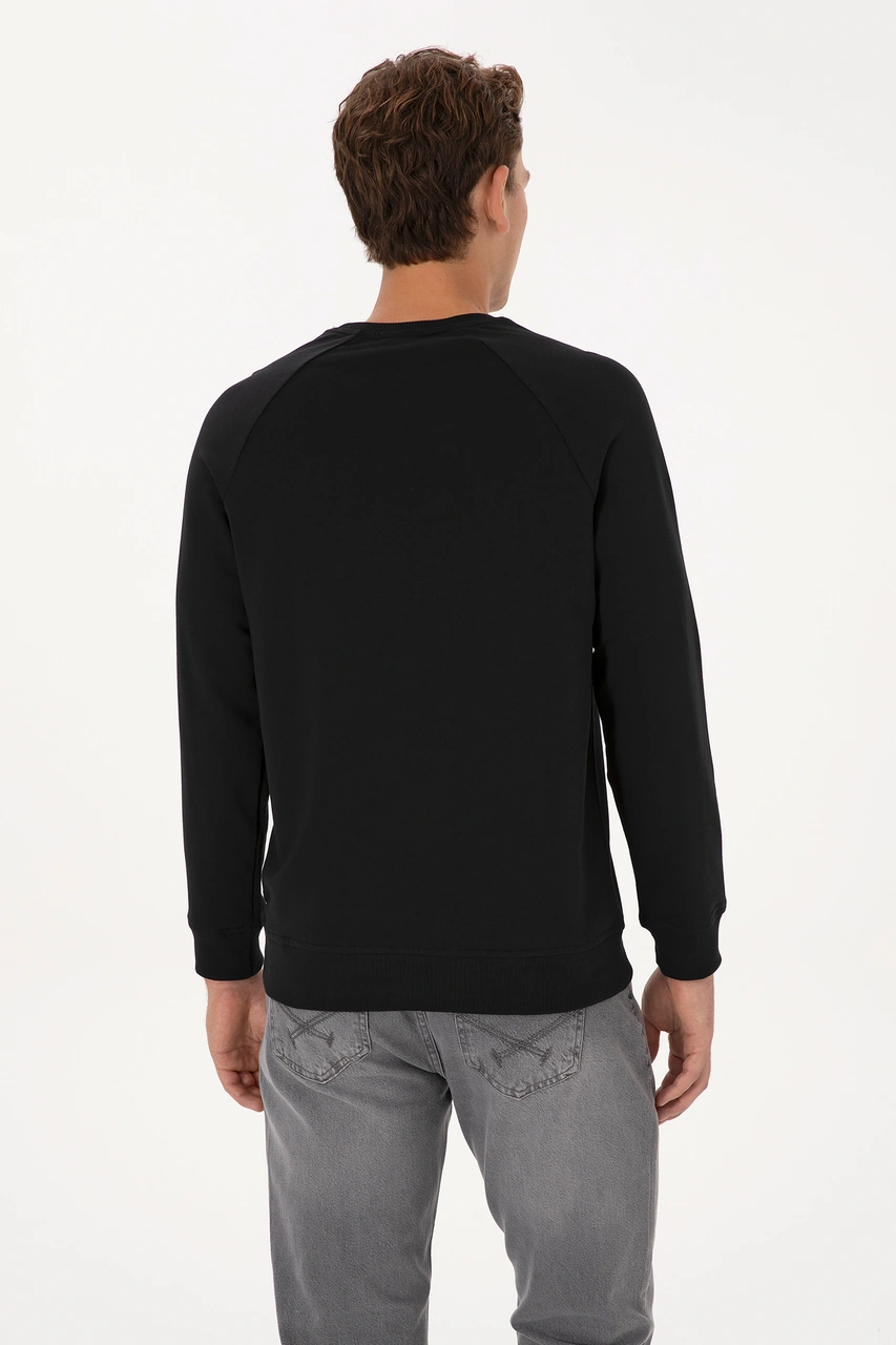 U.S. Polo Assn. Erkek Regular Fit Bisiklet Yaka Siyah Basic Sweatshirt 50308103-VR046 U.S. Polo Assn. Erkek Regular Fit Bisiklet Yaka Siyah Basic Sweatshirt 50308103-VR046