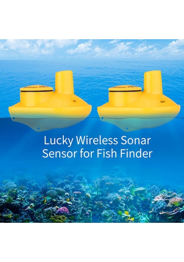 Lucky Kablosuz Uzaktan Sonar Sensörü Balıkçılık Bulucu Dönüştürücü 45m Su Derinliği
