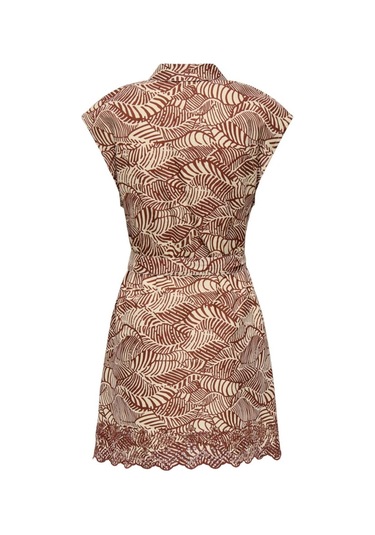 Onllou Lıfe Emb S/s Shırt Dress Ptm Kiremit Cok Renklı