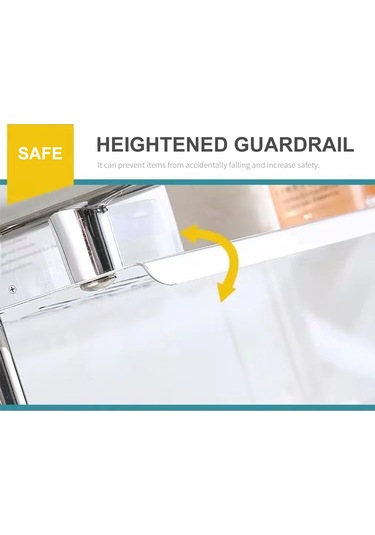 Teltree Paslanmaz Çelik 4 Kancalı Çift Katlı Havlu Askısı - 60cm Delme Aksesuarlı Gümüş