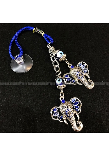 Fil Başı Nazar Araba Hediyesi Vantuz Otomobil Dikiz Ayna Süsü