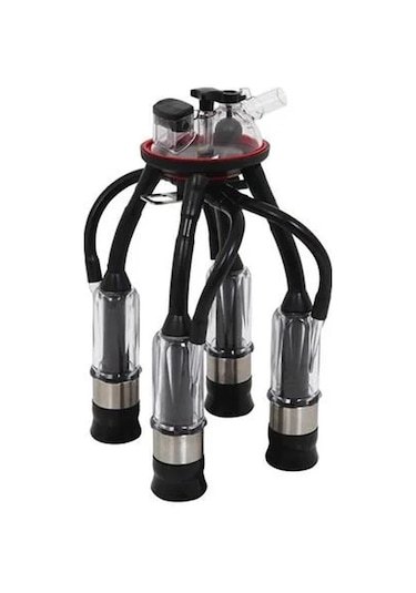 Melasty Süt Sağma Makinesi 240 Cc Sağım Demeti Şeffaf Kılıf/kutay Ø26 Uzun Meme Lastiği-kauçuk -2676