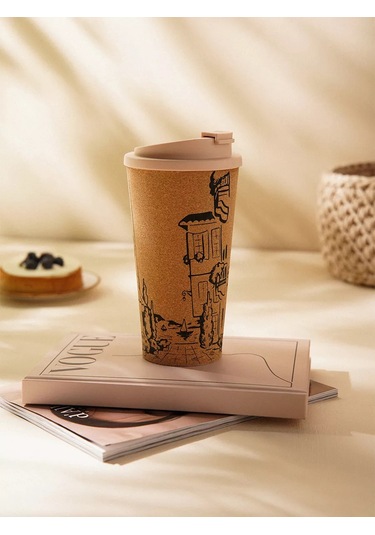 Sl Home Kapaklı "seviilya" Kahve Bardağı 450 Ml 221754143 Bej