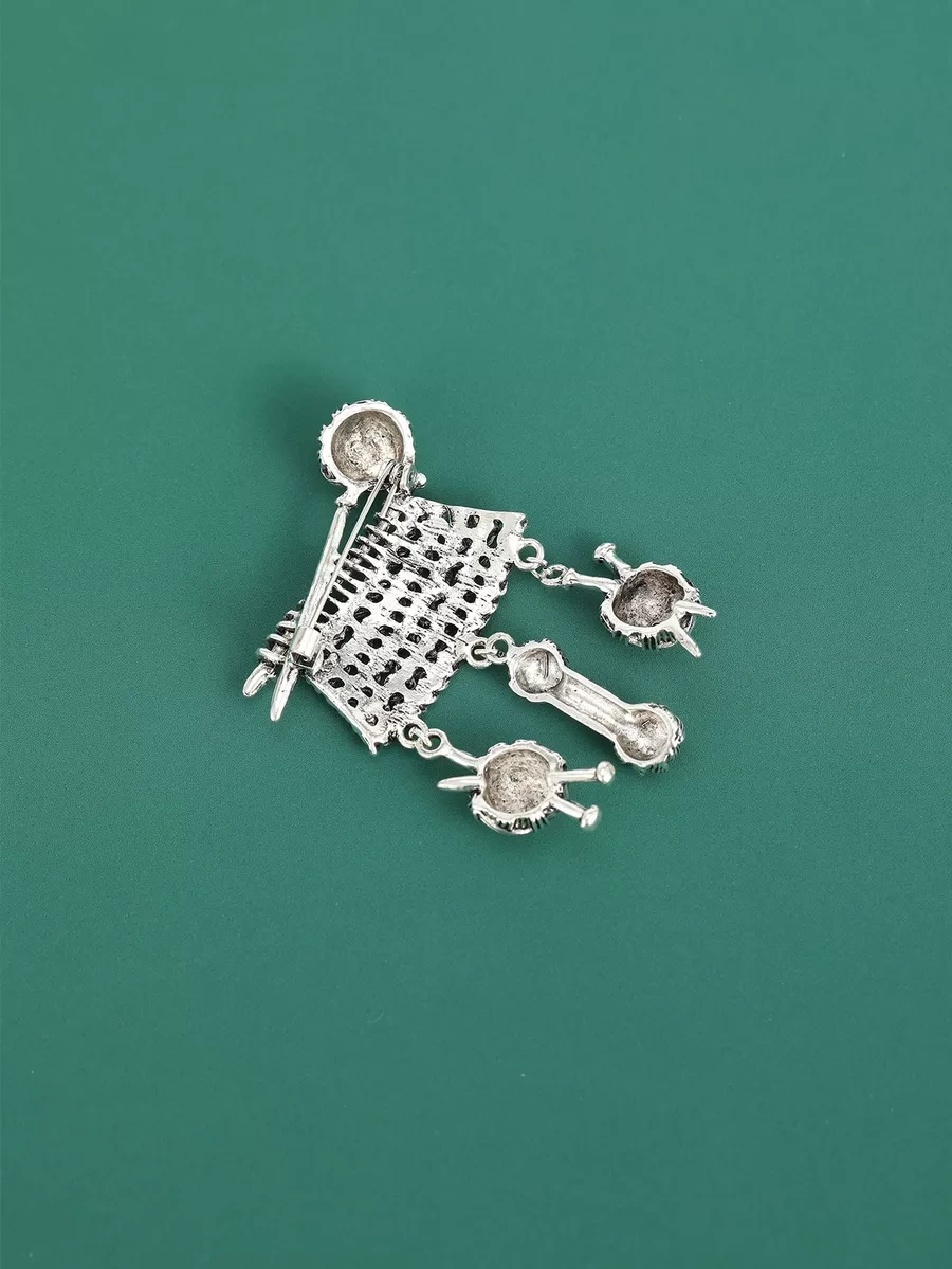 Miss Joy Broş Örme Terzilik Orijinal Sıradışı 11063398 Gri