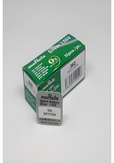 Murata Murata-Sony 362 SR721SW 1,55V Saat Pili-10 Adet