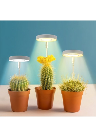 Mufunye 3/9/12h Zaman Ayarlı, Parlaklık Kontrollü Mini Led Daire Lamba - İç Mekan Bitki Yetiştirme Işık Sistemleri