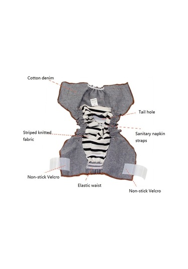 Anti-üzüntü Dişi Köpek Fizyolojik Pantolon İdrar Geçirmez Ve Islak Pet Sızdırmaz İç Çamaşırı, Boyut: L