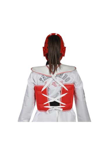 Haşadospormalzemeler Haşado Safeguard Taekwondo Vücut Göğüs Koruyucu Yelek Kırmızı - Mavi