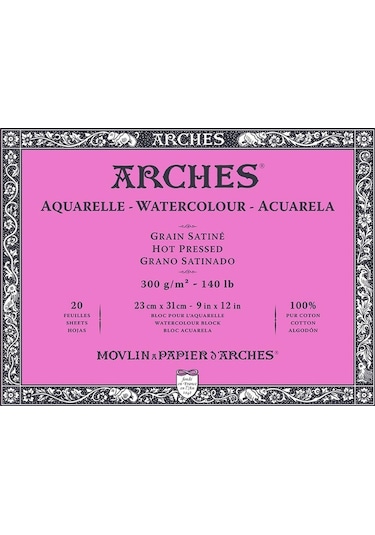 Arches Suluboya Blok Gs Hp 300G 23X31 Cm 20'Li