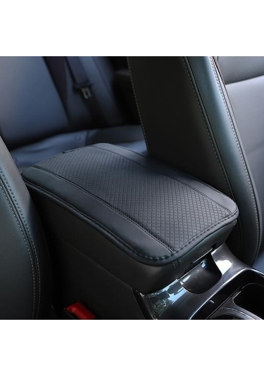 Evrensel Araba Kol Dayama Oto Merkezi Koruyucu Örtü Kutusu Konsol Yumuşak Yastık Mat Dayanıklı Suni Deri C
