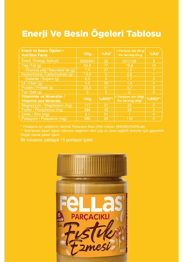 Fellas Ballı Fıstık Ezmesi 300 G